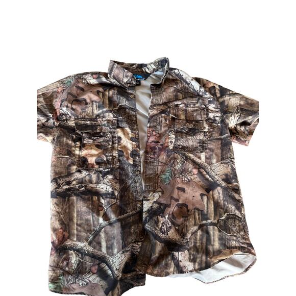 Mens Tri-Mountain Camo Reef Shirt - Size Medium Vented - Picture 1 of 5